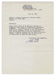 Joseph Heller Typed Letter Signed to the Air Force -- ...[make] available to him any information about my military service that he wishes to obtain...
