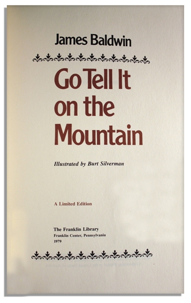 James Baldwin Signed Limited Edition of His ''Go Tell It on the Mountain''