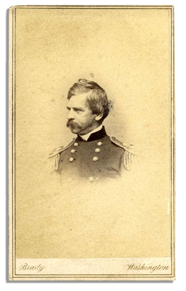Union General Nathaniel Banks CDV -- Mathew Brady Backstamp