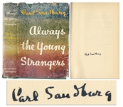 Carl Sandburg Signed Copy of Always the Young Strangers
