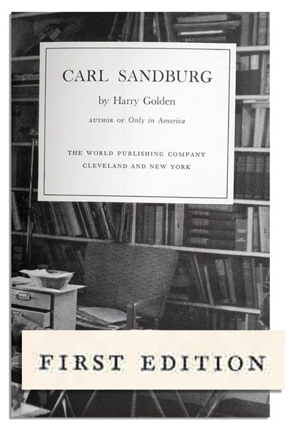 Carl Sandburg Signed First Edition of ''Carl Sandburg''