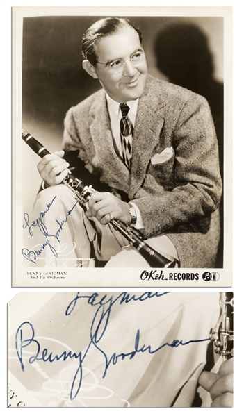 ''King of Swing'' Benny Goodman Signed 8'' x 10'' Photo