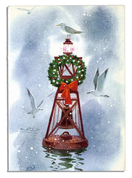 Maurice Sendak Signed Christmas Card
