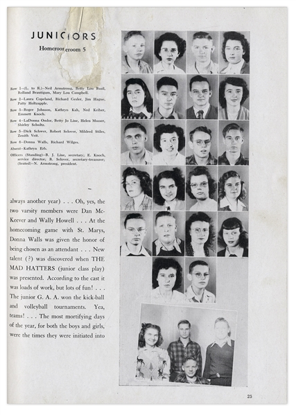 Even The First Person To Step On The Moon Had To First Survive High School - Neil Armstrong High School Yearbook From 1946 -- Including 6 Photos Of Armstrong As A Teenager