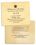 President Calvin Coolidge 1923 Invitation to the White House -- His First Year as President After Hardings Death in Office