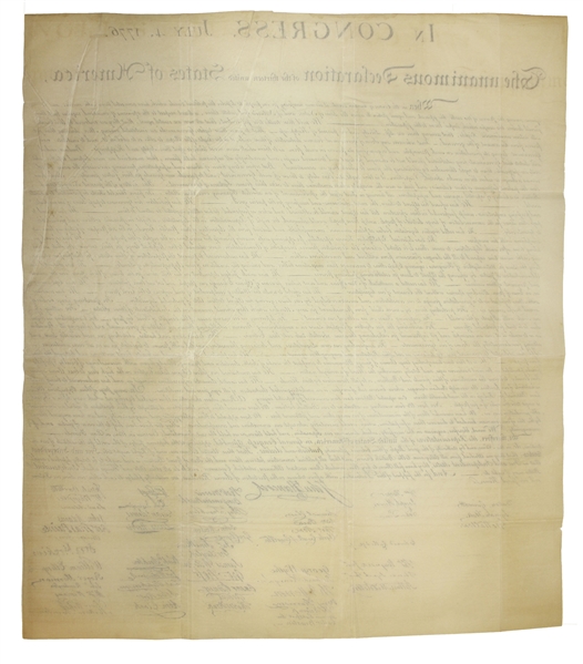 Salem Declaration of Independence 1843 Force Declaration of Independence From Original Copper Plate -- Beautiful Copy