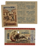 Ernest Hemingways Own Bullfighting Ticket and Schedule From 8 August 1959 -- From the Plaza Toros de Malaga in Spain -- Hemingway Wrote About the Bullfights of 1959 in His Final Book