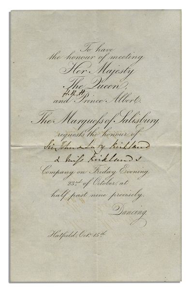Queen Victoria & Prince Albert Invitation