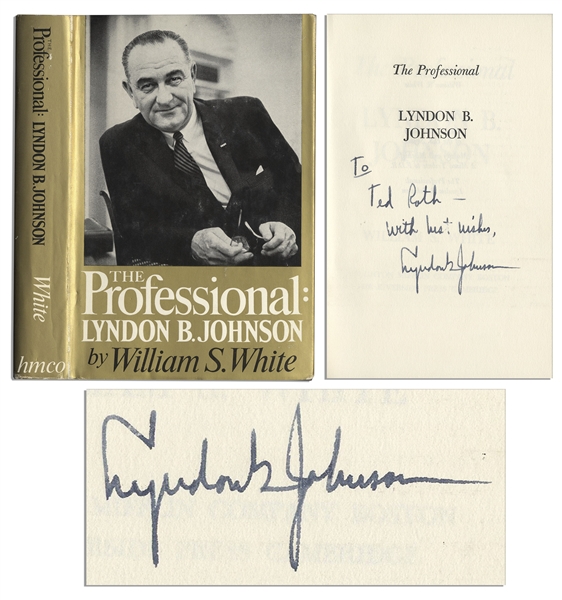 Lyndon B. Johnson First Edition of ''The Professional'' Signed