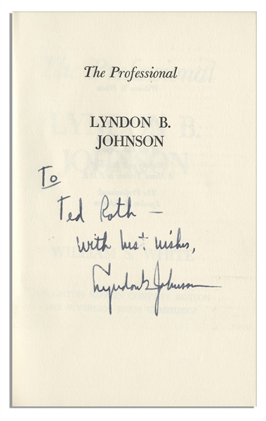 Lyndon B. Johnson First Edition of ''The Professional'' Signed