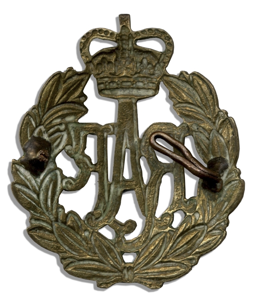 Two Royal British Commemorative Badges -- King George V Cypher & Royal Air Force Badge