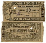 Ernest Hemingways Own Bullfighting Ticket From 29 June 1959 -- From the Plaza Toros Monumental in Barcelona, Spain -- Hemingway Wrote About the Bullfights of 1959 in His Final Book
