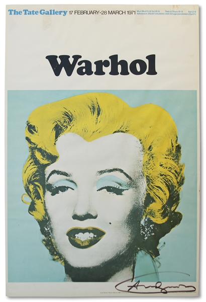 Andy Warhol Liz Taylor lithograph Andy Warhol Large Signed Poster of Marilyn Monroe