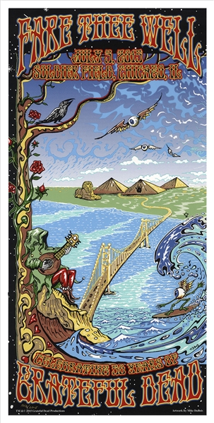 Grateful Dead ''Fare Thee Well'' Poster From Final Shows in Chicago