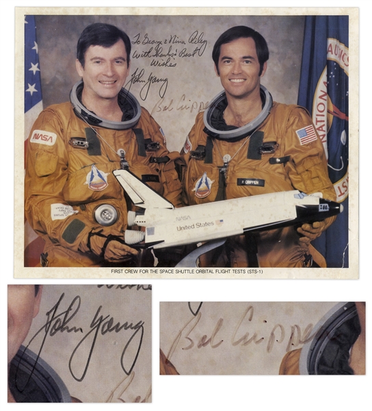 Columbia STS-1 Signed 10'' x 8'' NASA Photo by John Young & Robert L. Crippen