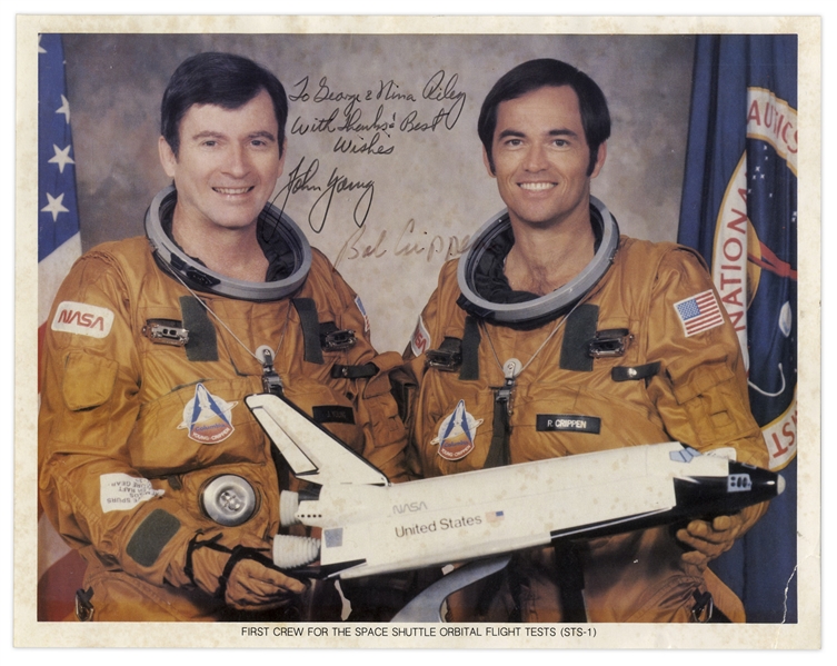 Columbia STS-1 Signed 10'' x 8'' NASA Photo by John Young & Robert L. Crippen