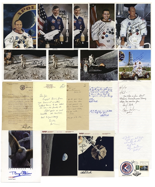 Lot of 20 NASA Items Signed by 10 Astronauts -- Buzz Aldrin, Pete Conrad & 7 More