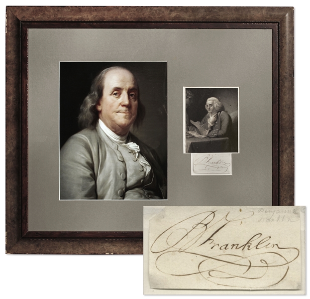 Benjamin Franklin Signature -- With COA from JSA