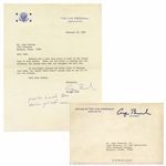 George H.W. Bush Letter Signed as Vice President, With Autograph Note Signed -- youve had too much grief