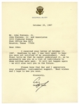 George H.W. Bush Letter Signed as Vice President -- I was very upset to hear you were not notified -- Bush Refers to His Announcement to Run for President