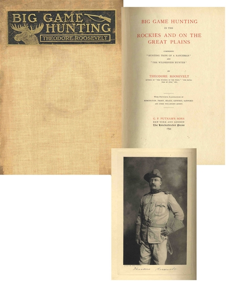 Theodore Roosevelt Signed Limited Edition of His 1889 Book ''Big Game Hunting in the Rockies and on the Great Plains'' -- #972 of 1000