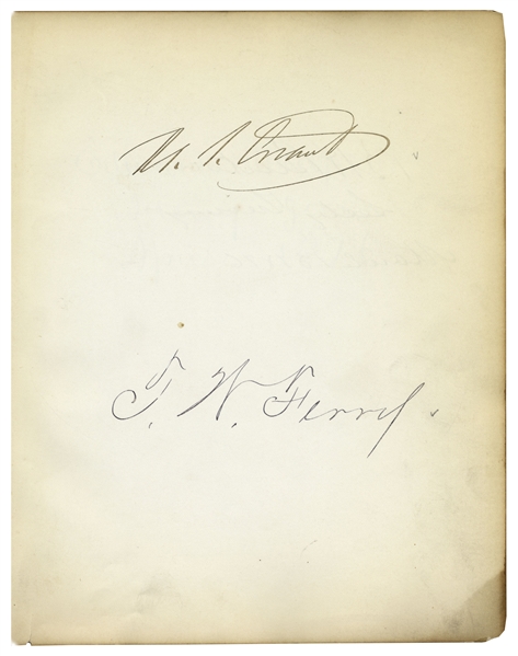 Presidents Ulysses S. Grant and James Garfield Sign This 19th Century Autograph Book -- Likely Signed by Grant as President