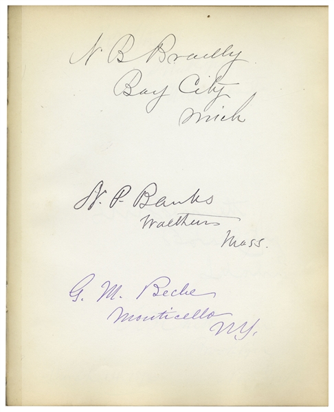 Presidents Ulysses S. Grant and James Garfield Sign This 19th Century Autograph Book -- Likely Signed by Grant as President