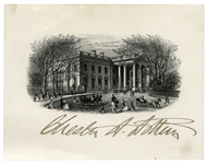 Chester Arthur Signed Engraving of the White House
