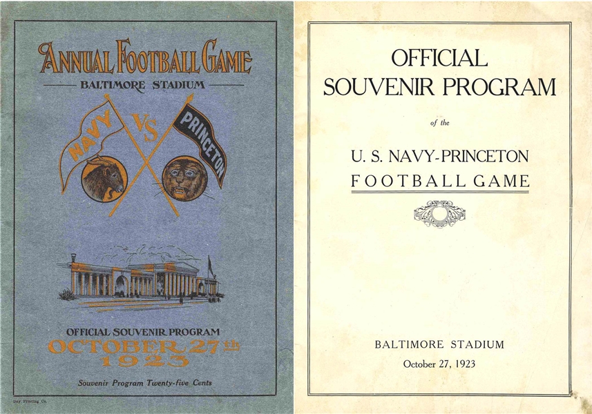 U.S. Navy vs. Princeton Football Program From 1923