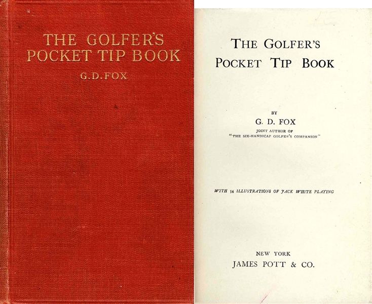 ''The Golfer's Pocket Tip Book'' by G.D. Fox -- 1912