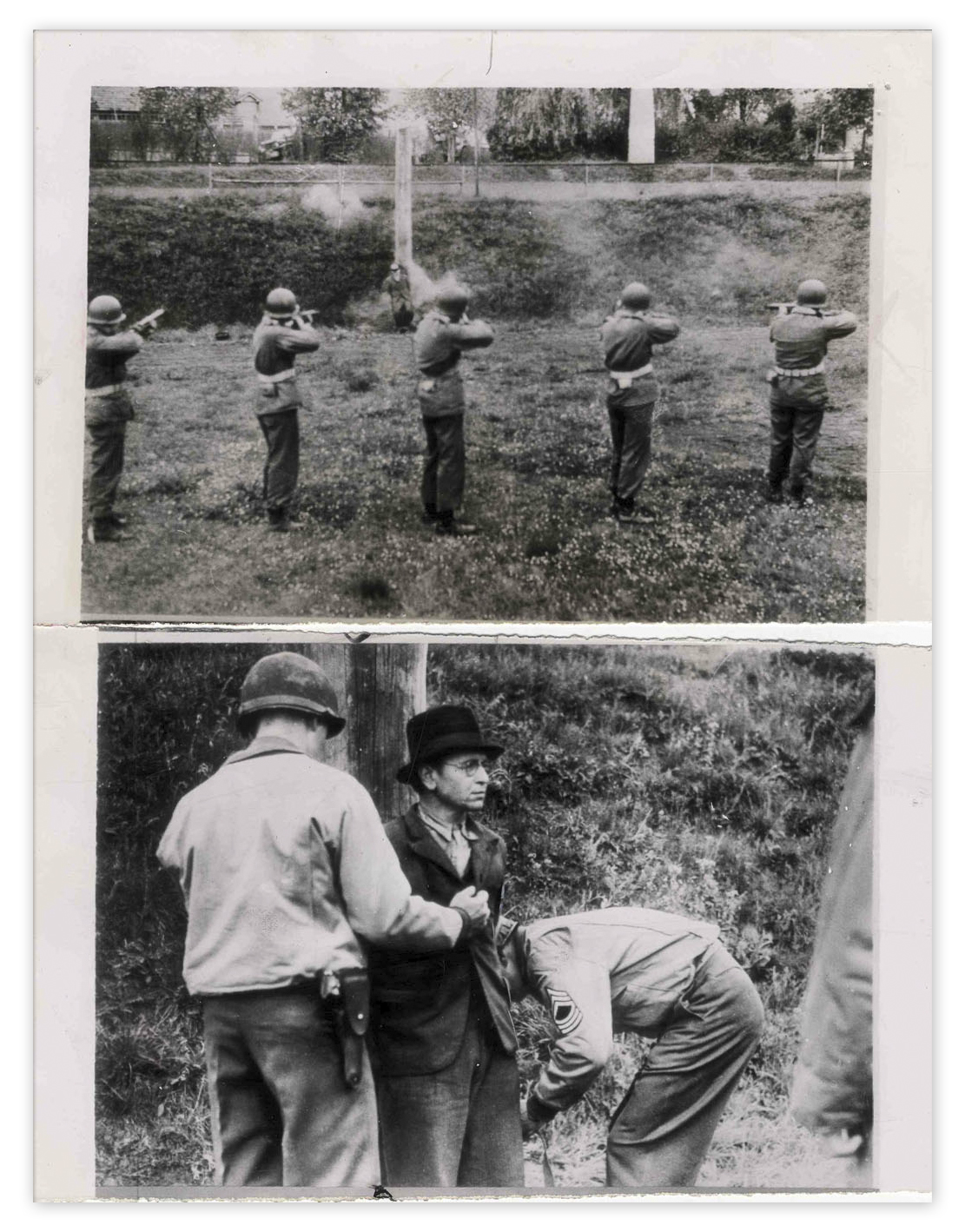 Lot Detail Two Wwii Photographs Showing The Execution Of Nazi Spy