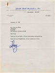 Lucy Ball Typed Letter Signed on Her Production Companys Stationery -- 1980