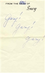 Playful Note by Lucille Ball to Her Husband on Her Personal Stationery -- Writing From Her Bed -- Gary! Gary! Gary! -- 5.5 x 8.5
