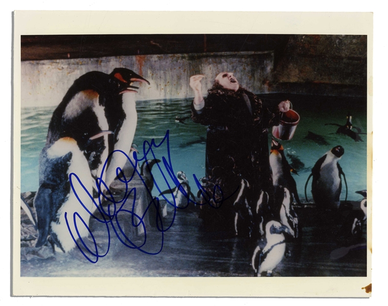 Danny DeVito Signed 10'' x 8'' Photo as Batman's Nemesis ''The Penguin'' -- Very Good Condition -- With Mike Wehrmann COA