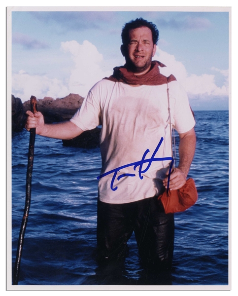 Tom Hanks Signed 8'' x 10'' Photo From ''Cast Away''