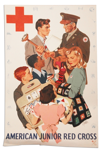 Wartime American Junior Red Cross Poster -- 1944