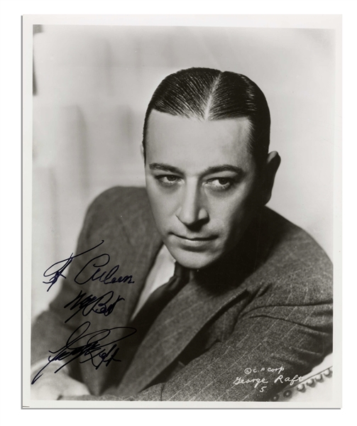 George Raft Signed 8'' x 10'' Photo -- Starred in ''Scarface'' and ''Some Like It Hot''