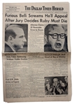 The Dallas Times Herald Dated 15 March 1964 -- Jury Gives Jack Ruby the Death Penalty -- 26pp. -- Very Good