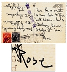 Rose Kennedy Autograph Postcard Signed from Venice -- Here for a week and then back to Paris...
