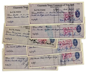 Douglas Fairbanks, Sr. April 1936 Single Signed Checks -- Lot of 10