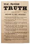 Irish Civil War Broadside Issued by Michael Collins Free State Side -- ...Fighting the Irish nation is not fighting the British Empire... -- July 1922