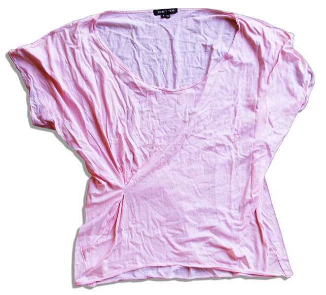 Miley Cyrus Personally Owned Pink Shirt with a Charity COA