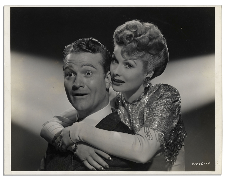 MGM Photograph of Lucille Ball & Red Skelton -- 10'' x 8'' Publicity Shot Promoting Their Film ''Du Barry Was a Lady''