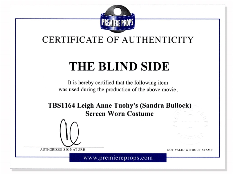 Sandra Bullock Screen-Worn Wardrobe From Her Best Actress Oscar-Winning Performance in ''The Blind Side''