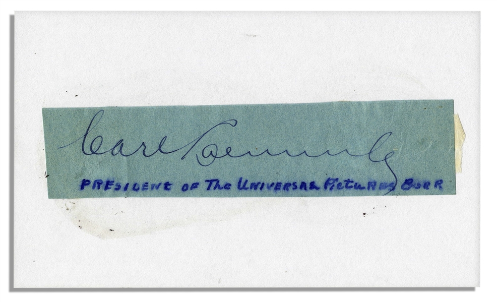 Universal Studios Founder Carl Laemmle's Signature