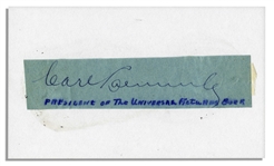 Universal Studios Founder Carl Laemmles Signature