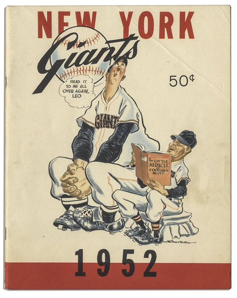 1952 New York Giants Yearbook -- Player Profiles & Detailed Account of ''The Little Miracle of Coogan's Bluff''