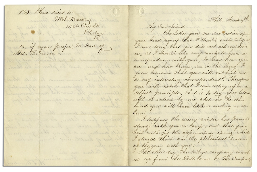 Letter Lot With Battle of Gum Swamp Content -- ''...Standing up [Col. Richter] looked over the breast works and gave some commands, when a bullet entered his breast and he died instantly...''