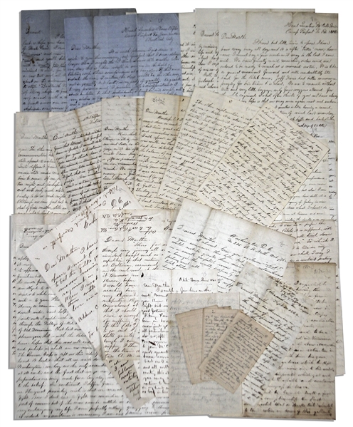 81 Letter Lot by Civil War Soldier -- Gettysburg Content -- ''...I saw one man who had been shot through the neck & the blood was running down his coat...a very queer sensation ran through me...''