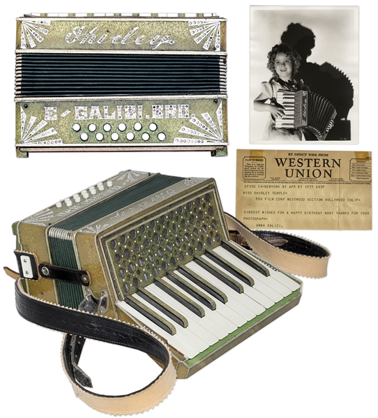 Shirley Temple Personally Owned Monogrammed Accordion